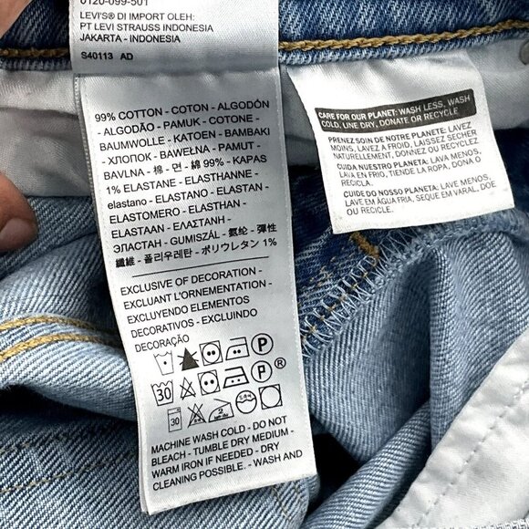 Levis Jeans Women‎ 29 Wedgie Straight Blue Raw Hem Premium Denim - Picture 10 of 14